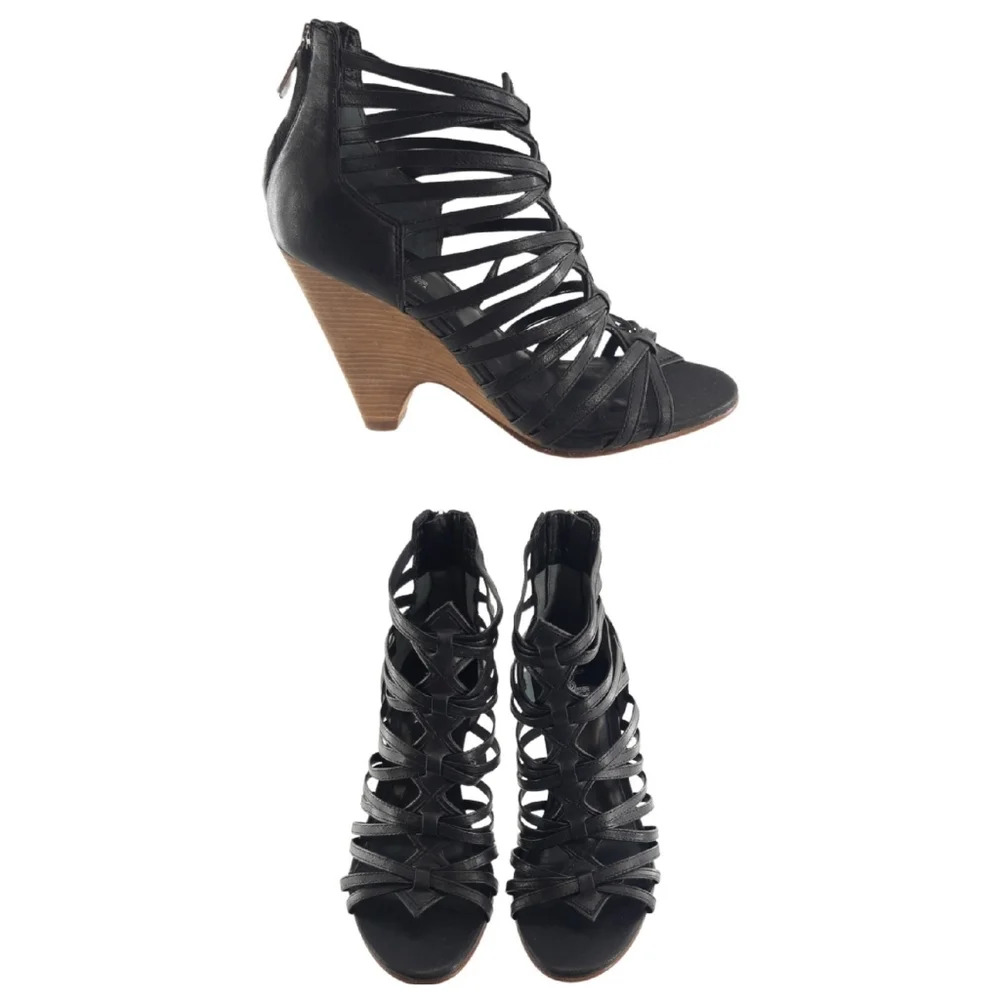 Sigerson Morrison Belle Cut Out Leather Sandals Size 6